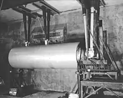 The Shrimp (Bravo) device in its shot cab.