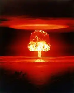 Intense nuclear mushroom cloud