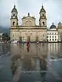 The archbishopric cathedral of Bogotá, by Domingo de Petrés, 1792. Neoclassic style.