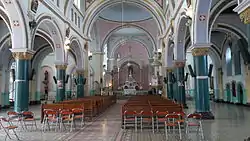 Interior of the San Joaquín church of Manta