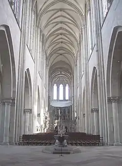 Image 4Cathedral of MagdeburgPhoto credit: Chris 73The Cathedral of Magdeburg (known as Magdeburger Dom in German) is the first gothic cathedral in Germany and with a height of 104&nbsp;m the highest cathedral in Eastern Germany. The current cathedral was constructed over the period of 300 years starting from 1209, and the completion of the steeples took place only in 1520. In 2004 a funding drive for a new organ that was started in 1997 was completed, collecting 2 Million Euro. The new organ has been ordered from a company near Potsdam, constructing a 36 ton instrument with 93 registers and approximately 5000 pipes. The construction is planned to be completed in 2007, and the new organ will hopefully be used for the first time in 2008.