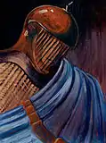 Knight (guardians series), 50 × 70&nbsp;cm, acrylic on canvas