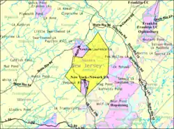 Census Bureau map of Andover Township, New Jersey.