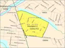Census Bureau map of Audubon Park, New Jersey