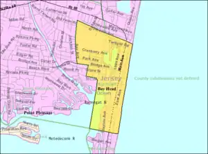 Census Bureau map of Bay Head, New Jersey