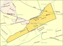 Census Bureau map of Bloomsbury, New Jersey