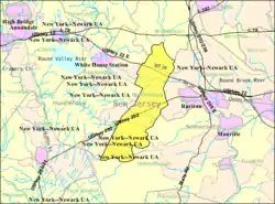 Census Bureau map of Branchburg Township, New Jersey