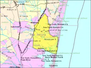 Census Bureau map of Brick Township, New Jersey