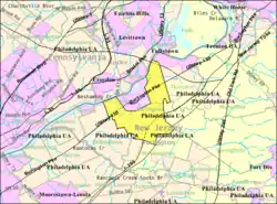 Census Bureau map of Burlington Township, New Jersey