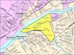 Census Bureau map of Delanco Township, New Jersey