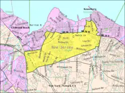 Census Bureau map of Hazlet, New Jersey