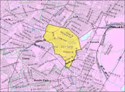 Census Bureau map of Hillside, New Jersey
