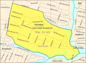 Census Bureau map of Interlaken, New Jersey