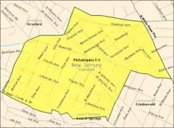 Census Bureau map of Laurel Springs, New Jersey