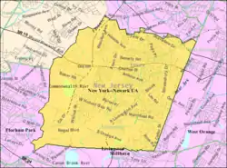 Census Bureau map of Livingston, New Jersey