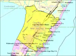 Census Bureau map of Middle Township, New Jersey