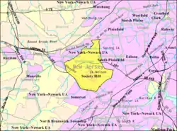 Census Bureau map of Piscataway Township, New Jersey