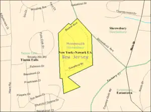 Census Bureau map of Shrewsbury Township, New Jersey