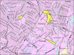 Census Bureau map of South Hackensack, New Jersey