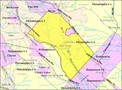 Census Bureau map of Winslow Township, New Jersey