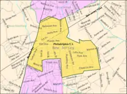 Census Bureau map of Woodbury Heights, New Jersey
