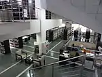 Holdings of the library. Seen on one of the six floors.