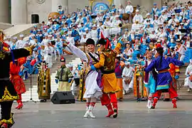 One of many events in the city (shown here, Naadam)