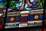 Stained glass inside the Église Saint-Christophe in Cergy
