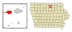 Location of Clear Lake, Iowa