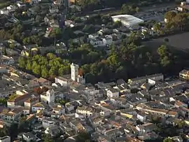 An aerial view of Lunel-Viel