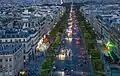 View of the Champs-Élysées by night