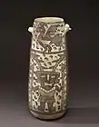 Vessel; 1000–1470; earthenware, slip paint; height: 29.6&nbsp;cm (11.6 in.); diameter: 12.1&nbsp;cm (4.7 in.); Walters Art Museum