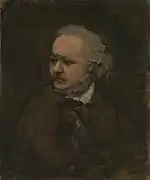 Charles-François Daubigny, Portrait of Honoré Daumier, NG3245