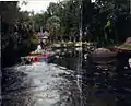 Local boys being pulled behind a well boat near "Baldies"