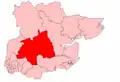 Chelmsford in Essex, showing boundaries used from 1945 to 1950