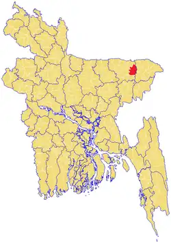 Location of Chhatak