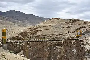 Chicham bridge on road to Lahaul