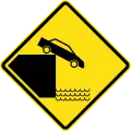 Unprotected waterfront or quayside