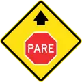 Stop sign ahead