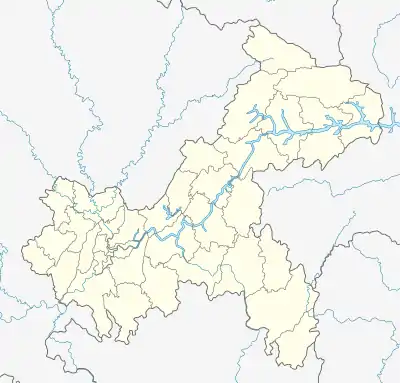 Wuxia is located in Chongqing