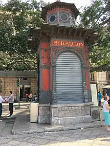 Liberty kiosk dating back to the early and 1800s, is located in Piazza Verdi in front of the Teatro Massimo in Palermo