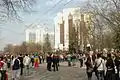 During riots in Chisinau in 2009.