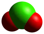 Space-filling model of crystal structure