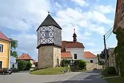 Bellfry and Church of Saint Nicholas in Lounky