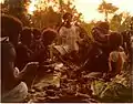 Christmas dinner near a south Bougainvillean village: turkey, but cooked in traditional style in the ground
