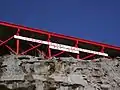 Chrome Island helicopter pad and sign