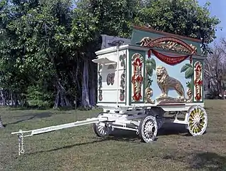 The "Lion Tableau" circus parade wagon, built in 1904