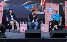 Clare_Mackintosh_at_Times_LitFest_in_New_Delhi_with_IPS_officer_Amit_Lodha_on_left