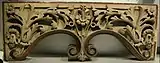 Victorian carved sandstone lintel from Keighley area.