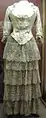1884 evening gown, worn by the Clapham family, Keighley.
